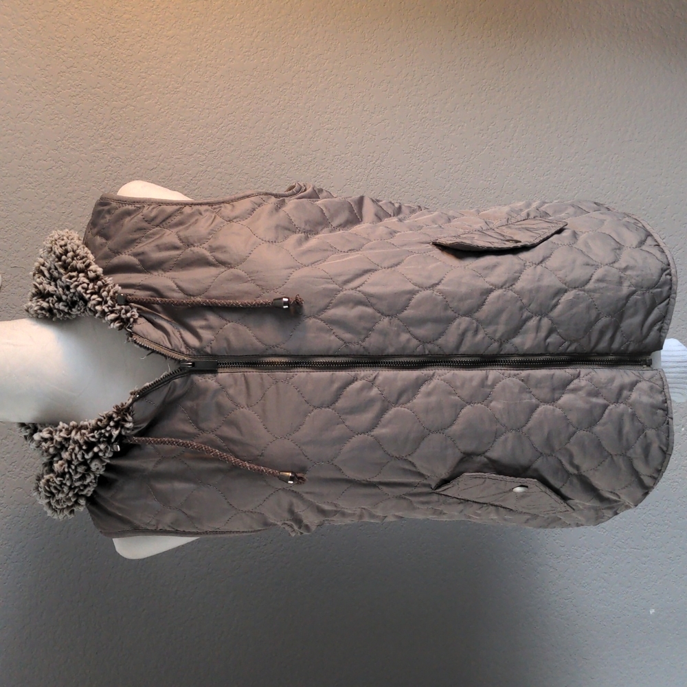 Altar'd State Quilted Puffy Vest with Sherpa Lining